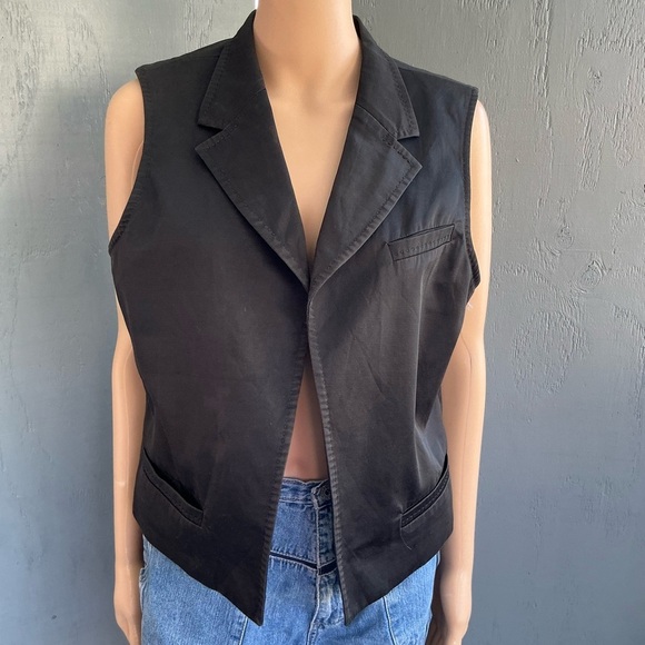 Chico's Black Moto Vest Jacket - Picture 1 of 10
